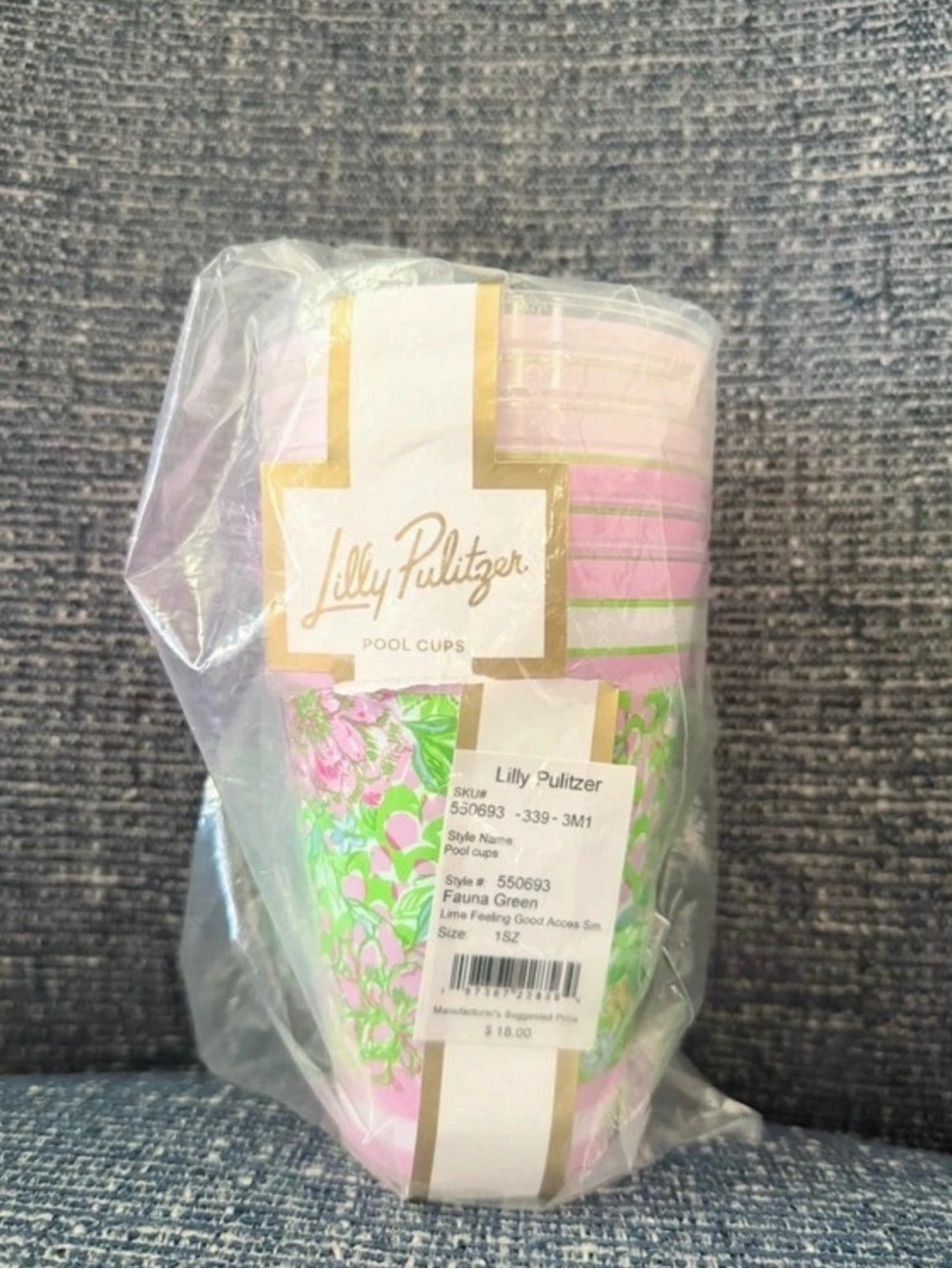 Lilly Pulitzer Pool Cups